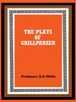 cover image of The Plays of Grillparzer